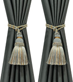 6 Pack Curtain Tie Backs Rope Tassels for Curtains Drape tiebacks Handmade Outdoor Home and Outdoor Decorative (Mix Blue, 6p)