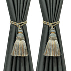 6 Pack Curtain Tie Backs Rope Tassels for Curtains Drape tiebacks Handmade Outdoor Home and Outdoor Decorative (Mix Blue, 6p)