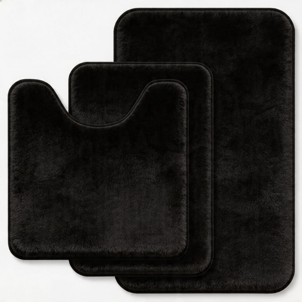 RUN HELIX Bathroom Rugs Sets 3 Piece, Soft Absorbent Memory Foam Bath Mats Set, Dry Fast Bath Mat, Machine Washable Bath Rug Set for Bathroom （Forest Green）