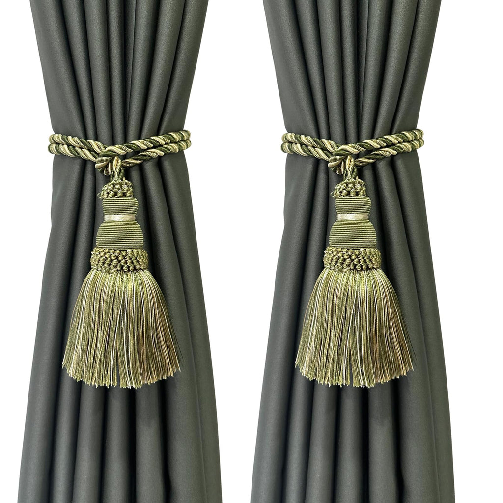 6 Pack Curtain Tie Backs Rope Tassels for Curtains Drape tiebacks Handmade Outdoor Home and Outdoor Decorative (Mix Blue, 6p)
