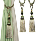 2Pcs Curtain Tiebacks Tassel Tie-Backs, Elegant Curtain Tie Backs Holdbacks for Decor-Light Coffee