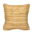 The Fine Living Co. Jute Pillow Covers 18x18 Set of 2, Braided Jute Throw Pillows, Indoor Outdoor Boho & Farmhouse Decor, Natural Decorative Cushion Covers for Couch, Living Room & Patio