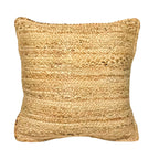 The Fine Living Co. Jute Pillow Covers 18x18 Set of 2, Braided Jute Throw Pillows, Indoor Outdoor Boho & Farmhouse Decor, Natural Decorative Cushion Covers for Couch, Living Room & Patio