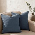 26x26 Pillow Covers Set of 2 Khaki Euro Shams Boho Decorative Throw Pillow Covers Cotton Large Square Pillowcase for Couch Bed