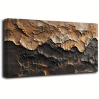 Earthy Texture Picture Print Canvas Wall Art Living Room Dining Room Office Study Bedroom Wall Decor Earthy Texture Landscape Abstract Wall Art Prints Modern Golden Brown Landscape Artwork - 20x40 in