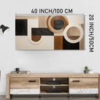 Tarfupth Brown Abstract Wall Art for Living Room Large Black Boho Geometric Modern Minimalist Canvas Prints Artwork for Bedroom Office Kitchen Ready to Hang 20x40 Inch