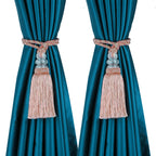 6 Pack Curtain Tiebacks with Tassel, Outdoor Elegant Decorative Curtain Holdback,Modern Rope Window Curtain Ties Backs for Draperies (6, Gold)