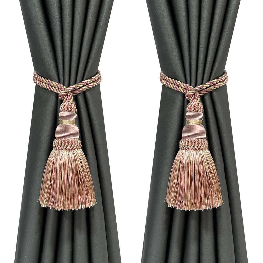6 Pack Curtain Tie Backs Rope Tassels for Curtains Drape tiebacks Handmade Outdoor Home and Outdoor Decorative (Mix Blue, 6p)