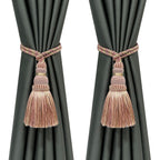 6 Pack Curtain Tie Backs Rope Tassels for Curtains Drape tiebacks Handmade Outdoor Home and Outdoor Decorative (Mix Blue, 6p)