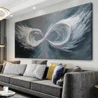 29"X58" Tree of Life Canvas Print, Green Gold Artwork for Home Wall Decoration