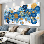 I@U Abstract Wall Art Prints Modern Wall Decor Canvas Print Circle Vortex Red Blue Wall Art For Bedroom Office Bathroom Ready To Hang Canvas Picture Abstract Home Wall Decor 20x40 Inch