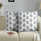 Ridhi Block Print Asparagus Green Pillow Cover 20" x 20" (Pack of 2) Decorative Couch Pillows for Living Room, Farmhouse Chic Boho Cute Outdoor Pillows Covers Gifts for Spring, Mother's Day