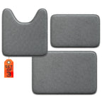 5-Piece Bathroom Rug Set - Memory Foam Bath Mats, Non-Slip, Ultra-Soft, Water Absorbent, Machine Washable Bathroom Rugs - Beige
