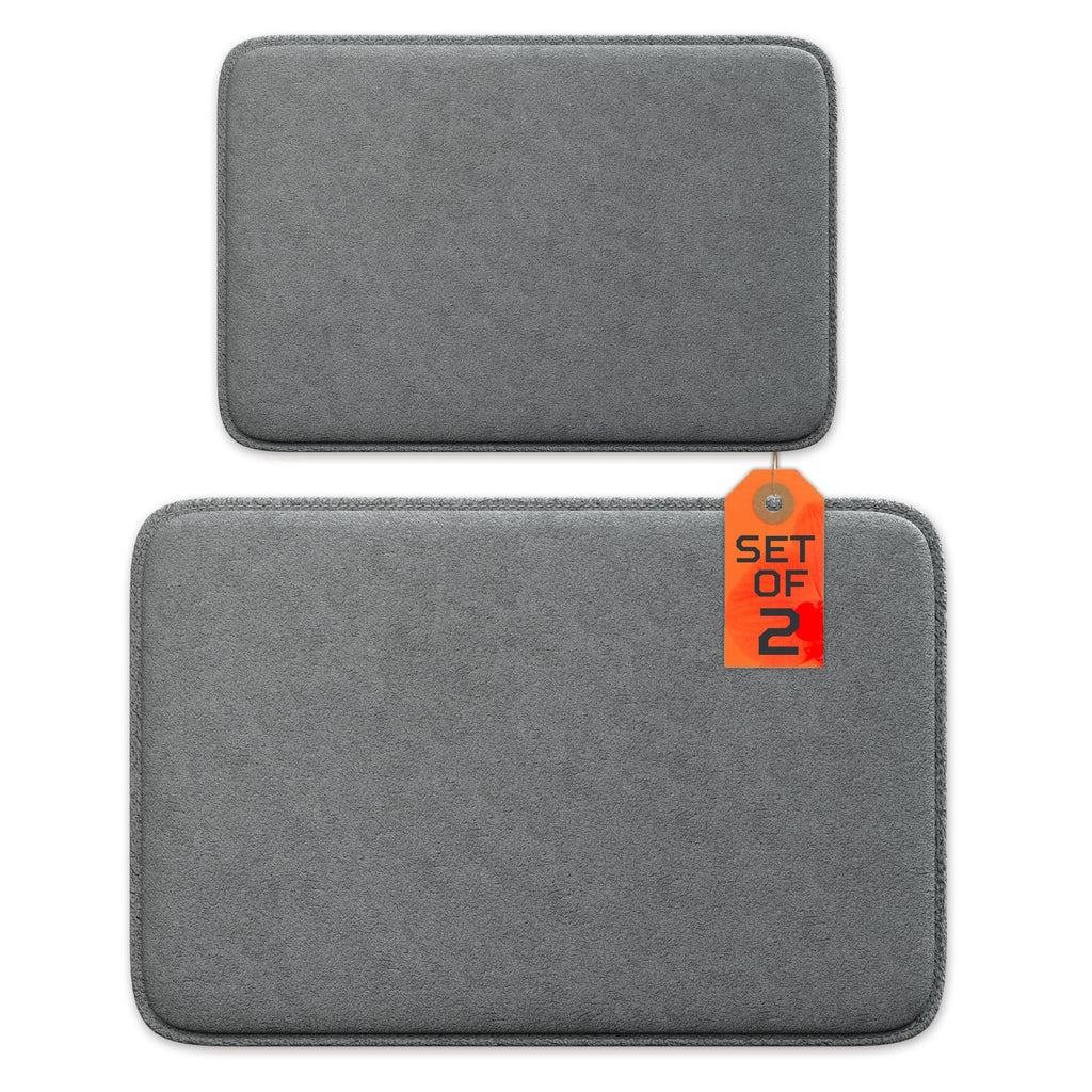 5-Piece Bathroom Rug Set - Memory Foam Bath Mats, Non-Slip, Ultra-Soft, Water Absorbent, Machine Washable Bathroom Rugs - Beige