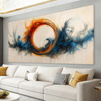 I@U Abstract Wall Art Prints Modern Wall Decor Canvas Print Circle Vortex Red Blue Wall Art For Bedroom Office Bathroom Ready To Hang Canvas Picture Abstract Home Wall Decor 20x40 Inch