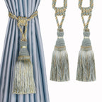 BEL AVENIR 2 Pack Curtain Tiebacks Tassel Drapery Tie-Backs Rope Handmade Holdbacks Home Office Hotel Decorative (Gold, 4 Pack)