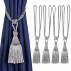 BEL AVENIR 2 Pack Curtain Tiebacks Tassel Drapery Tie-Backs Rope Handmade Holdbacks Home Office Hotel Decorative (Gold, 4 Pack)