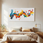 I@U Abstract Wall Art Prints Artwork For Walls Colorful Music Notes Canvas Prints Modern Wall Art For Bathroom Dining Room Bedroom Apartment Office Decorations 20x40 Inch