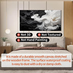 Abstract Black and White Wall Art for Living Room, Modern Minimalist Neutral Canvas Printed Painting Decorative-Picture Wall-Decor Artwork for Bedroom Dining Room Home Office, Size 40x20 Inches