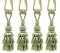 DÉCOPRO Lavish Large Curtain & Drapery, Hand Crafted Tassel Tieback, Tassel Length 11" (27.5cm), 34" (86cm) # TBIL1, Nautical Gold #1152 (Light Gold, Yellow Gold, Navy Blue) Set of 4