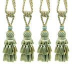 DÉCOPRO Lavish Large Curtain & Drapery, Hand Crafted Tassel Tieback, Tassel Length 11" (27.5cm), 34" (86cm) # TBIL1, Nautical Gold #1152 (Light Gold, Yellow Gold, Navy Blue) Set of 4