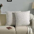 Ridhi Block Print Asparagus Green Pillow Cover 20" x 20" (Pack of 2) Decorative Couch Pillows for Living Room, Farmhouse Chic Boho Cute Outdoor Pillows Covers Gifts for Spring, Mother's Day