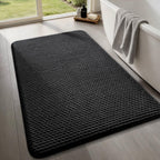 YIHOUSE Bathroom Rugs Set 5 Piece, Extra Soft Absorbent Chenille Bath Mats & U-Shaped Contour Toilet Rug, Non Slip Machine Washable Bath Mat for Shower Tub Sink, Beige