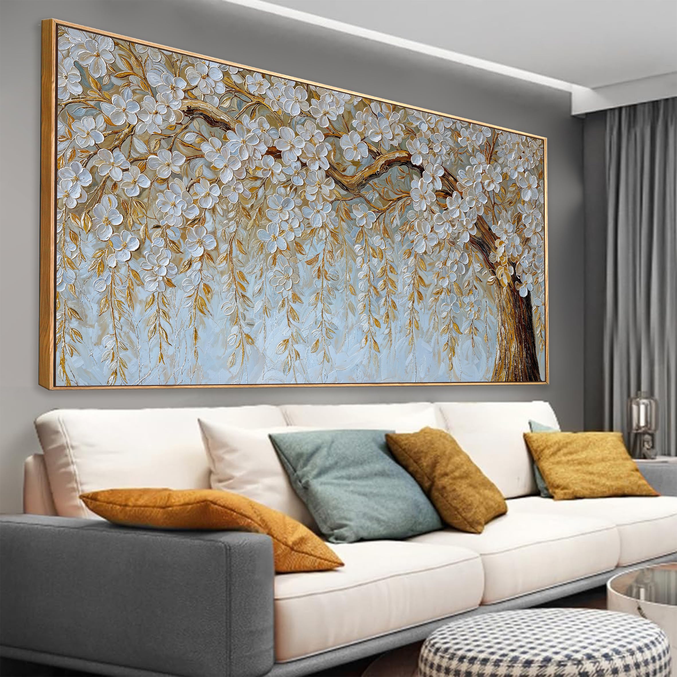 Suconvng Colorful Canvas Art Wall Decor Painting Picture Modern Boho Abstract Wall Art Prints Landscape Picture For Bedroom Bathroom Office Black Home Aesthetic Wall Decor 20" × 40" Ready To Hang