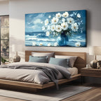 CANEITO Abstract Wall Art for Living Room, Circle Canvas Wall-Decor for Bedroom, Geometric Print Artwork, Size 40 x 20 Inches