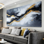 29"X58" Tree of Life Canvas Print, Green Gold Artwork for Home Wall Decoration