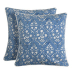 Ridhi Block Print Asparagus Green Pillow Cover 20" x 20" (Pack of 2) Decorative Couch Pillows for Living Room, Farmhouse Chic Boho Cute Outdoor Pillows Covers Gifts for Spring, Mother's Day